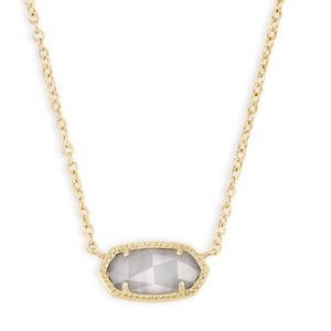 Elisa Gold Pendant Necklace In Slate
